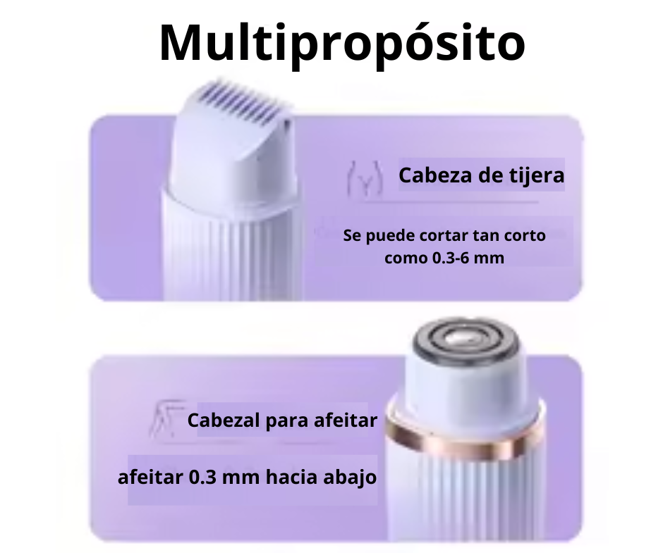Afeitadora Eléctrica Femenina 4 En 1 Recargable S
