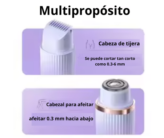 Afeitadora Eléctrica Femenina 4 En 1 Recargable S